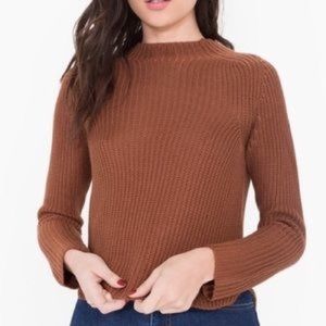 American Apparel Mock neck cropped sweater